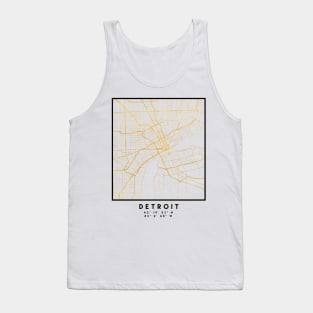 DETROIT MICHIGAN CITY STREET MAP ART Tank Top